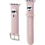 Karl Lagerfeld Karl and Choupette Head NFT silikonový řemínek pro Apple Watch 42/44/45/46/49mm Barva: Růžová