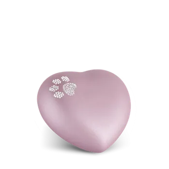 Smuteční dekorace Zvířecí urna Herz Paw - Rose 0,5l