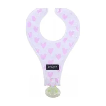 Simply Good – slináček s poutkem na dudlík HEARTS - růžová