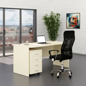 Zahradní sestava Sestava kancelářského nábytku SimpleOffice 1, 160 cm, bříza