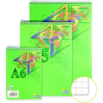 Notes, a.s., Slavošovce Poznámkový blok s horní spirálou A6, čtvereček, 70 listů