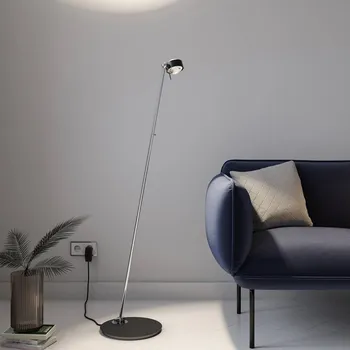 Lampička Top Light Puk Mini Floor Mini Single LED matná/čirá, černá - Ø hlavy 8 cm, délka kabelu 240 cm černá matná, chromovaná, čirá, satinovaná 2 x 10 W LED - Doprava zdarma
