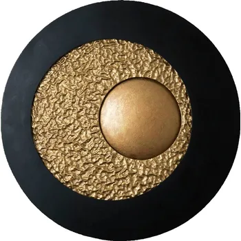 Lampička Holländer Nástěnné svítidlo Urano LED, hnědočerná/zlatá, Ø 60 cm, železo hnědočerná, stříbrná LED 22 W celkem - Doprava zdarma