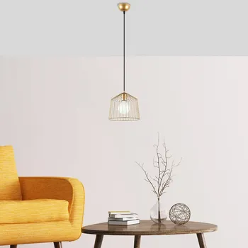 Opviq Závěsné svítidlo Cat 12060 1-světlo Ø26cm zlaté lesklé - Stříška - Ø 10 cm, výška 6 cm lesklé zlato 1 x 40 W - Doprava zdarma