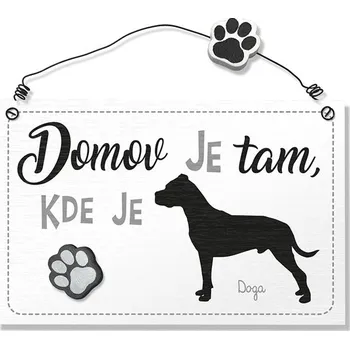 Domovní cedule Nekupto Dekorace cedule se psem - Doga