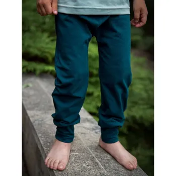 Dětské baggy tepláky, LEHKÉ, lahvově zelené 134