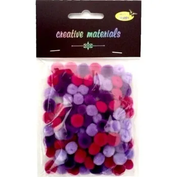 Set školních potřeb Pompony akrylowe fioletowa 10mm 100szt