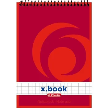 Sešit Poznámkový blok Herlitz s horní spirálou A6, linka, 50 listů