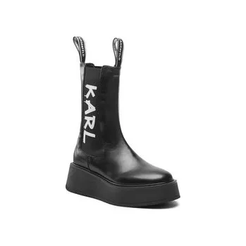 Dámská móda KARL LAGERFELD Kotníková obuv s elastickým prvkem KL42460 Černá 39