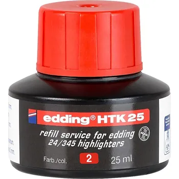 Náplň do psacích potřeb EDDING Náplň do ekologických zvýrazňovačů "HTK 25", červená, EDDING, 25ml