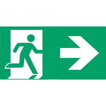 Lampička B-Safety Štítek pro únik.cestu typu B pro E-LUX standard bílá, zelená