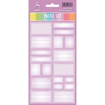 Samolepící etiketa Etikety dekorační - pastel, fialové tm.