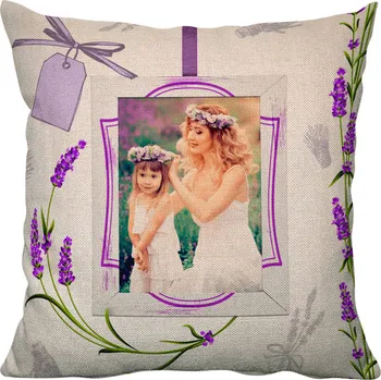 Gravírování Polštář/potah lněný – Levandule 38x38 cm