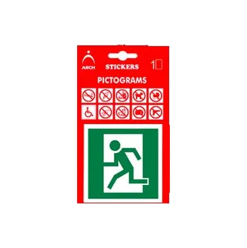 Značení Samolepka piktogram - Únikový východ, postava