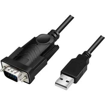 Elektrická zásuvka LogiLink sériový adaptér [1x USB 2.0 zástrčka A - 1x D-SUB zástrčka 9pólová] 1.5 m černá