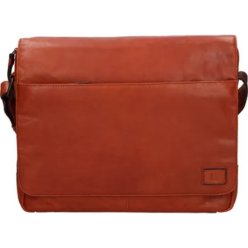 Pánská aktovka Pánská kožená taška přes rameno Lagen Noes - koňak