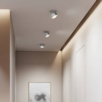 Lampička Top Light Puk! 120 Move LED bodovka čočka matná chrom matný - baldachýn - Ø 8 cm, výška 2 cm; výška osvětlovací hlavy 5 cm 1 x 10 W LED - Doprava zdarma