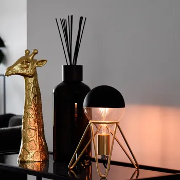 Lampička Calex G125 Top zrcadlená E27 4W černá Ø12,5cm černá, čirá