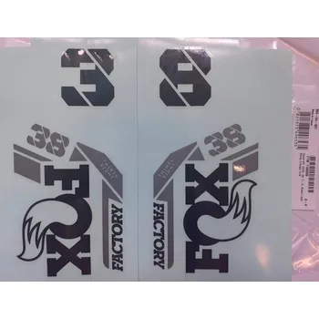 Vidlice na kolo NÁLEPKY FOX NA VIDLICI 38 SADA - F-S 2025 ČERNÉ NA ORANŽOVOU VIDLICI