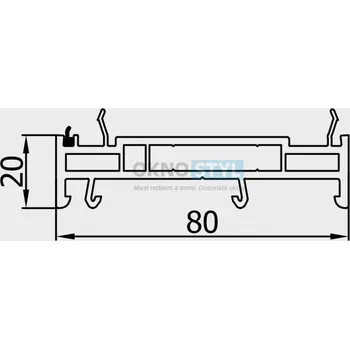 Příslušenství k oknu Rozšiřovací profil 20mm bílý pro okna REHAU Smartline+