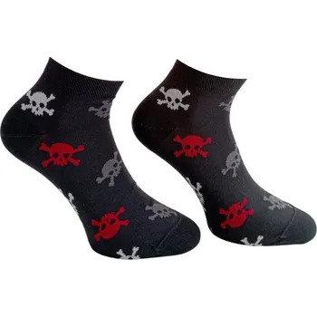 Pánské ponožky Trepon České chlapecké/pánské kotníkové ponožky REBEL tmavě šedé