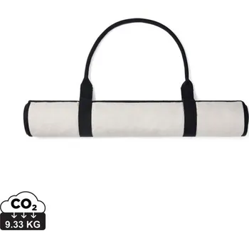 Nákupní taška Plážová podložka VINGA Volonne z recykl. canvas AWARE™ - Off White / Černá, Firemní dárkové předměty s vlastním potiskem