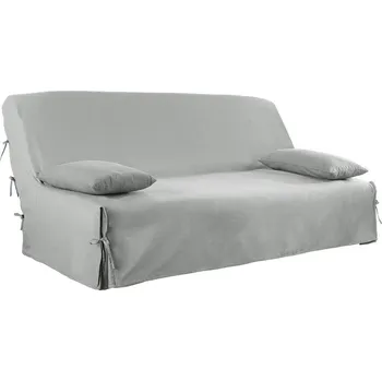 Napínací potah Blancheporte Jednobarevný potah na clic-clac pohovku z bavlněného plátna zn. Colombine® perlová šedá 140x190 cm