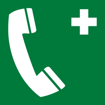 TÍSŇOVÝ TELEFON ISO 7010 samolepící vinylová fólie 200x200 mm