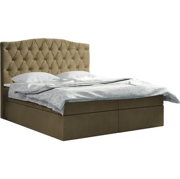 Postel Postel 59 LIMA 160x200 cm s úložným prostorem Světle hnědá