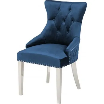 Jídelní židle 2SET zámecká židle CASTLE S RUKOJETÍ královsky modrá samet