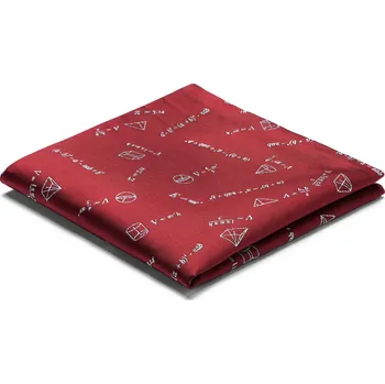 Látkový kapesník Vínový oboustranný kapesníček do saka s matematickými rovnicemi - Trendhim