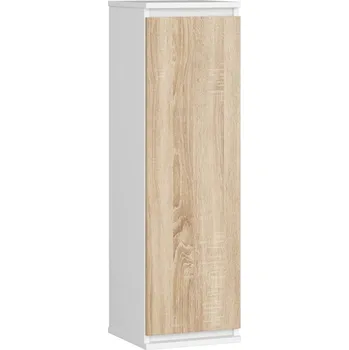Šatní skříň Vitrína CLP W 30 cm bílá/dub sonoma