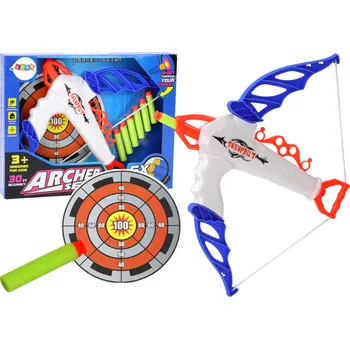 Dětská zbraň Mamido Luk s terčem a měkkými šípy s přísavkou 6 kusů