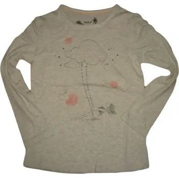Dívčí tričko Triko Wolf šedý melír S2444