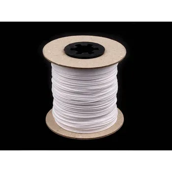 Dětské navlékací korálky Pro Háčkování Bižuterní šňůra 1,5 mm bílá 5 m