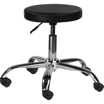 Kadeřnické křeslo AYALA Kadeřnický taburet H2 černý, nízký