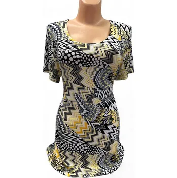 Dámská halenka damské halenky, Barva Žlutá, Velikost XL48, Materiál 96% Viskoza 4% Lycra