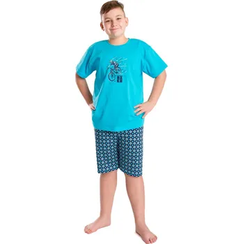 Chlapecké letní pyžamo Betty mode vel. 134 tyrkysové bike