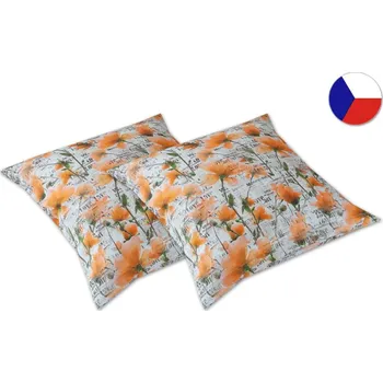 Dekorativní polštářek Saténový dekorační polštářek 40x40 GEON Láska v tisku žlutá