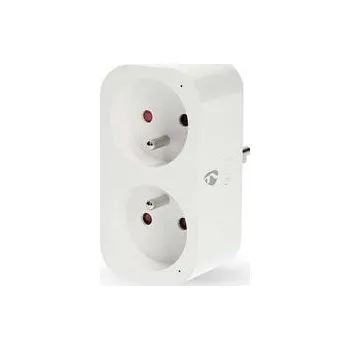 Elektrická zásuvka SmartLife chytrá DUO zásuvka NEDIS WIFIP141EWT /Wi-Fi/měřič spotřeby/16A/3680W/bílá