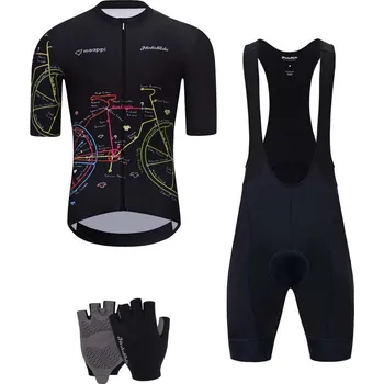 cyklistický dres HOLOKOLO Cyklistický mega set - MAAPPI DARK - vícebarevná/černá