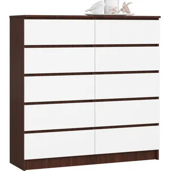 Nábytek Komoda K120 10SZ wenge/bílá