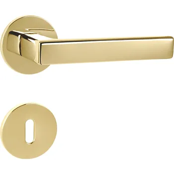 Dveřní kování TI - SONIA - R 3095 5S rozety BB, klika/klika OLV - Mosaz leštěná lakovaná (01)