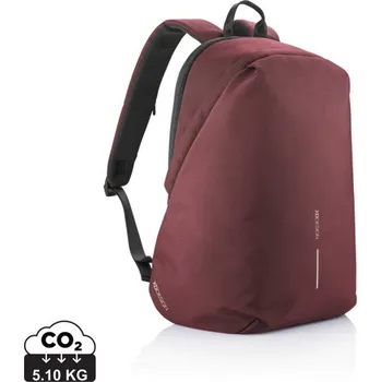 batoh na notebook Nedobytný batoh Bobby Soft - Červená / Černá, Firemní dárkové předměty s vlastním potiskem