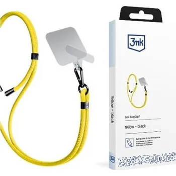Pouzdro na mobilní telefon Univerzální šňůrka 3mk EasyClip, žlutá (černá)