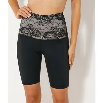 Kalhotky Blancheporte Panty z mikrovlákna a krajky, vyhlazující efekt černá 38