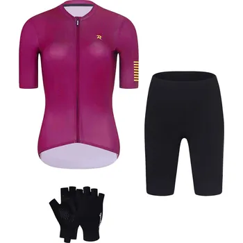 cyklistický dres RIVANELLE Cyklistický mega set - VICTORIOUS GOLD - bordó/černá