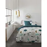 Today Povlečení HARMONY ELEMENT zelená/žlutá jednolůžko 140x200 + 70x90 cm