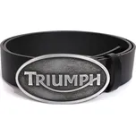 TXR Kožený opasok Triumph 150 cm (Moto opasok s prackou Triumph, vyrobený z hovädzej lícovej kože, zaručujúce dlhú životnosť.)