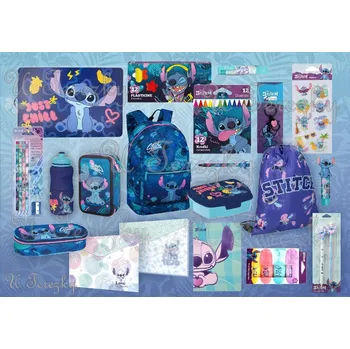 Školní batoh Lilo and Stitch Zvýhodněná školní sada batoh CP Cross 16" set 20 ks dvoupatrový vybavený penál F026780/020/02